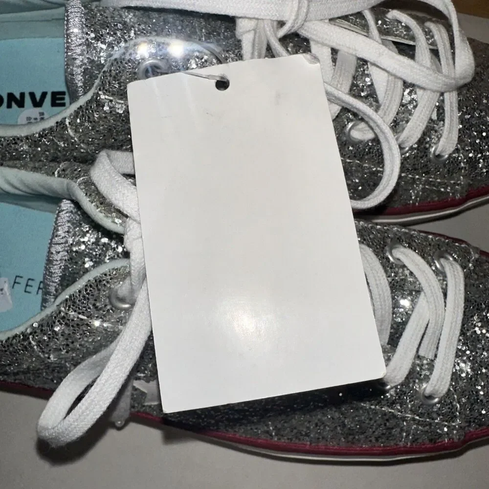 Chiara Ferragni Converse One Star Platform Ox Glitter Women’s 9.5 Silver shoes